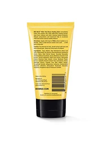 Bee Bald HEAL Aftershave Balm for Men 118ml (4 Fl Oz) | Soothes Razor Burn & Bumps thumbnail 6