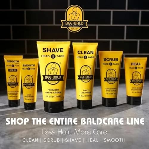Bee Bald HEAL Aftershave Balm for Men 118ml (4 Fl Oz) | Soothes Razor Burn & Bumps thumbnail 7