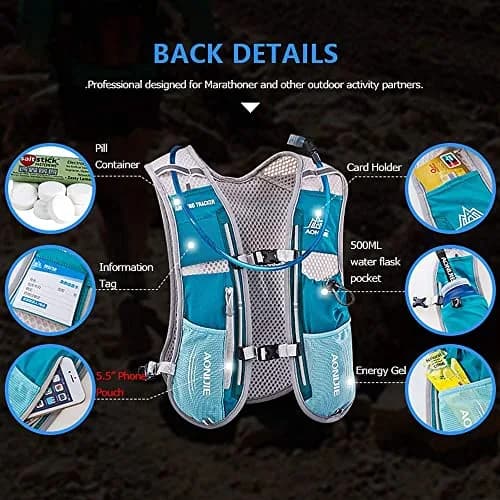 AONIJIE Hydration Vest Pack 5L (28cm x 43cm) | Lightweight Running Gear for Men & Women thumbnail 4