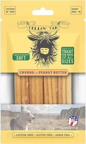 Yellow Yak Churro with Bacon Chew Dog Treats Lactose Free 4oz | Natural, Lactose-Free Dog Snacks for All Breeds thumbnail 1