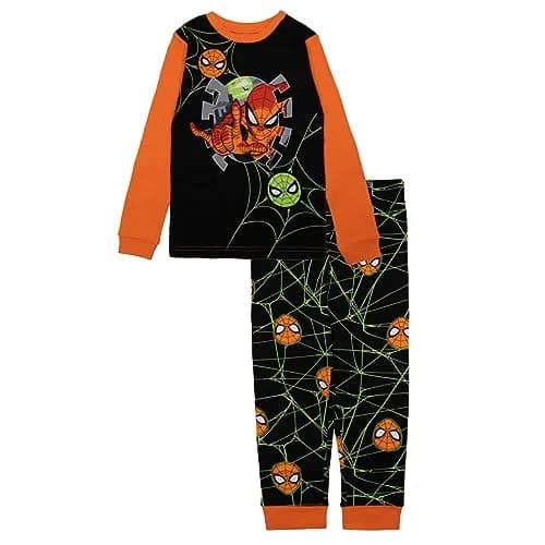 Marvel Big Boys' Spider-Man 2-Piece Snug-Fit Pajama Set, 8 | Soft Cotton, Bright Colors, Comfortable Fit thumbnail 1