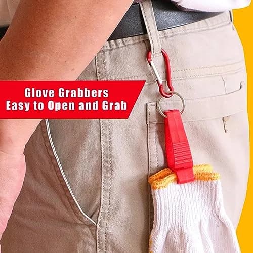 FVIEXE 20PCS Work Glove Clips with Metal Carabiner & Plastic Grip | 4 Colors thumbnail 4