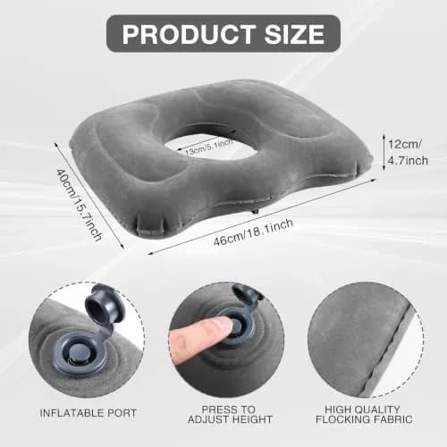 Leinuosen Inflatable Seat Cushion 18.1'' x 15.7'' x 4.7'' | Portable & Adjustable Comfort thumbnail 2