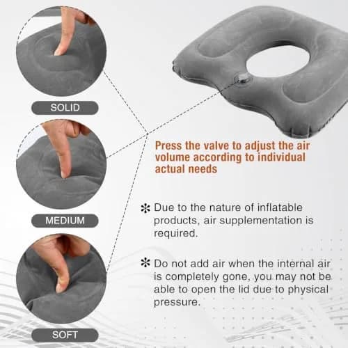 Leinuosen Inflatable Seat Cushion 18.1'' x 15.7'' x 4.7'' | Portable & Adjustable Comfort thumbnail 3