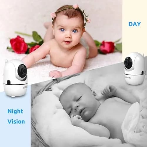HelloBaby HB6550-2 Upgrade Baby Monitor with 2 Cameras | 5-inch IPS Screen, 1000ft Range, 30-Hour Battery thumbnail 8