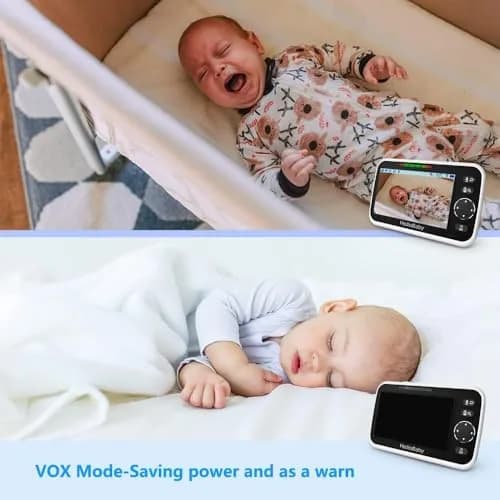 HelloBaby HB6550-2 Upgrade Baby Monitor with 2 Cameras | 5-inch IPS Screen, 1000ft Range, 30-Hour Battery thumbnail 9