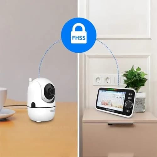 HelloBaby HB6550-2 Upgrade Baby Monitor with 2 Cameras | 5-inch IPS Screen, 1000ft Range, 30-Hour Battery thumbnail 11