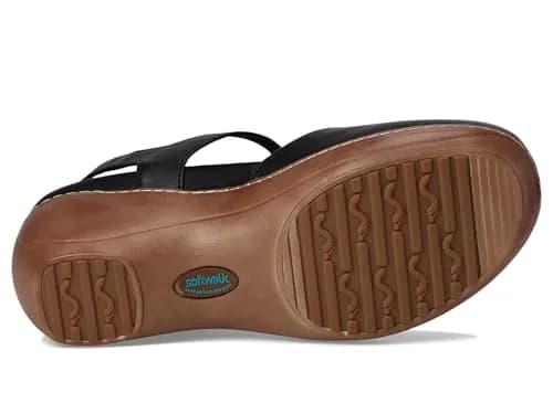 SoftWalk Mabelle Black 9 Wide | Elegant Platform Wedge with Leather Upper thumbnail 6