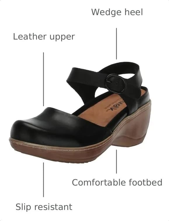 SoftWalk Mabelle Black 9 Wide | Elegant Platform Wedge with Leather Upper thumbnail 3