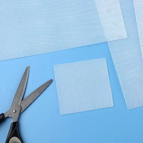 SAVITA 6pcs Plastic Mesh Canvas Sheets | 11x8.2 inch, White, Durable for Needlepoint & Crafts thumbnail 5