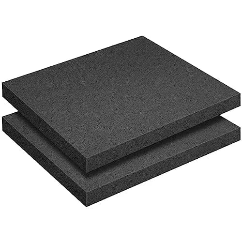 DECOHS Black Polyurethane Foam Sheet 3.81 cm (1.5 Inch) | 2 Pcs Cuttable Foam Inserts for Cases thumbnail 1