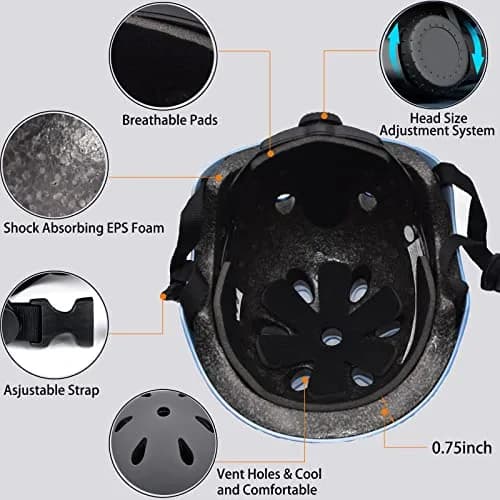 FOOKCIAN Kids Bike Helmet Set Adjustable for Children 3-8 Years | Impact-Resistant & Breathable thumbnail 4