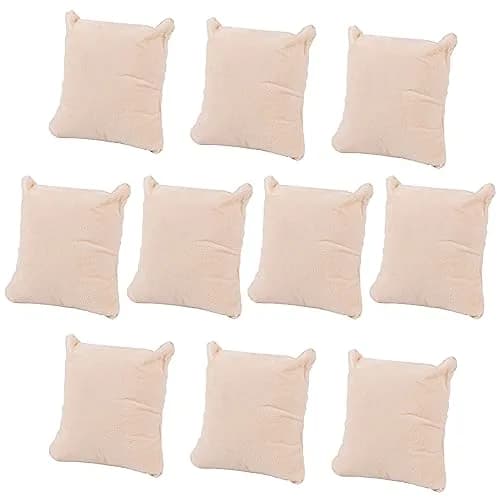 AUEAR Beige Velvet Watch Pillows for Jewelry Display | 10 Pack, 8.1cm x 7cm thumbnail 1