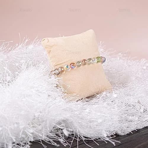 AUEAR Beige Velvet Watch Pillows for Jewelry Display | 10 Pack, 8.1cm x 7cm thumbnail 5