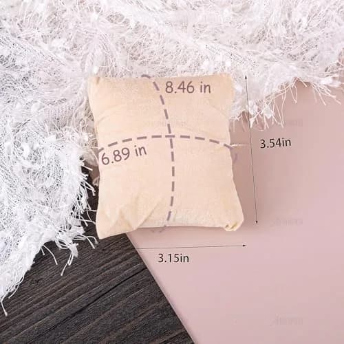 AUEAR Beige Velvet Watch Pillows for Jewelry Display | 10 Pack, 8.1cm x 7cm thumbnail 2