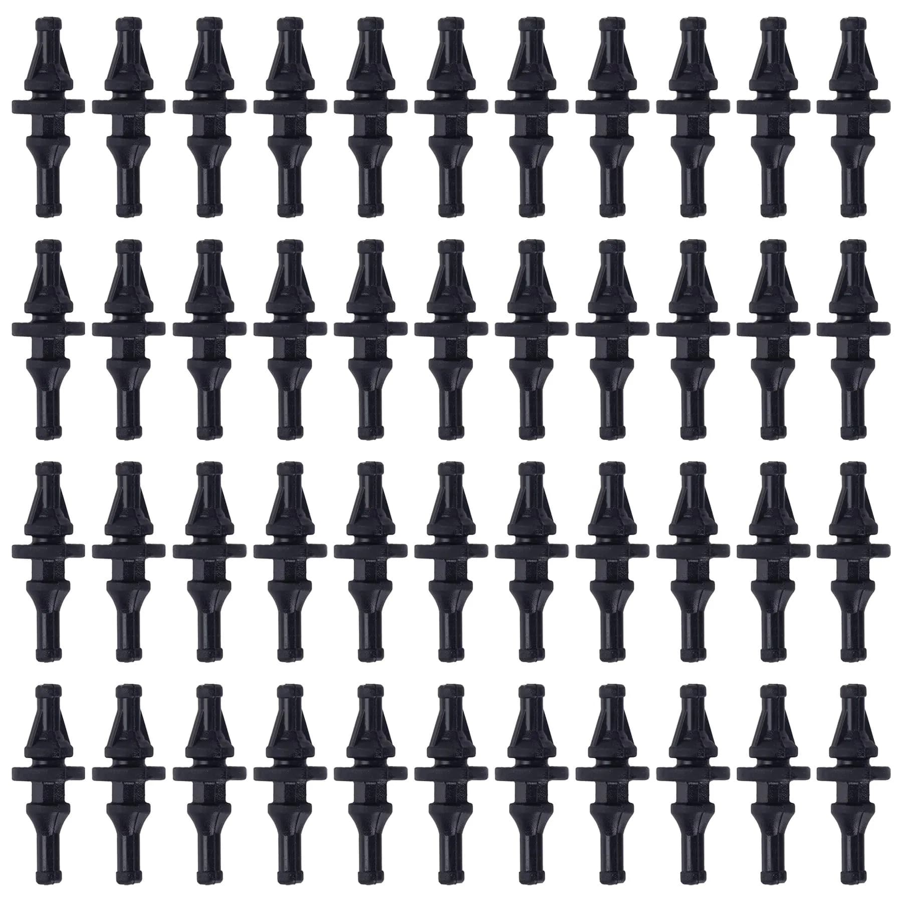 AUEAR 50 Pack Black Silicone Anti-Vibration Fan Mounts 65mm | Reduce PC Case Noise & Vibration — Black