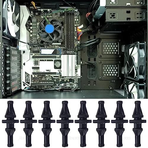 AUEAR 50 Pack 30mm Silicone Anti-Vibration Screws for PC Case Fans | Reduce Noise & Vibration thumbnail 2