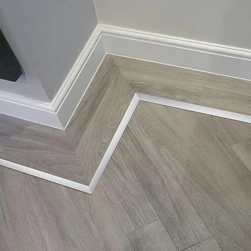 Gaahing Aluminum T Molding Floor Transition Strip 2.9ft (0.9m) x 1.6in (4cm) Matte Silver | 3-Pack for Laminate, Vinyl, Hardwood Floors thumbnail 4