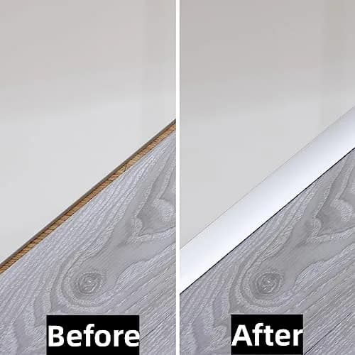 Gaahing Aluminum T Molding Floor Transition Strip 2.9ft (0.9m) x 1.6in (4cm) Matte Silver | 3-Pack for Laminate, Vinyl, Hardwood Floors thumbnail 5