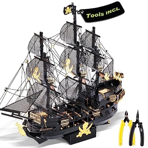 Piececool Art_Craft_Kit 3D Metal Puzzle Ship | Nautical Model for Adults (15x3.7x12cm) thumbnail 1