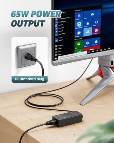 NOJIMU 65W AC Adapter 19V 3.42A 5.5x2.5mm Connector | Replacement Power Cord for Asus & HP Monitors thumbnail 6
