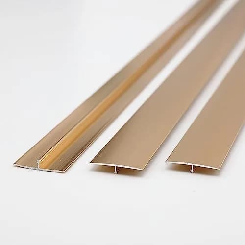 Gaahing Aluminum T Molding Floor Transition Strip Matte Gold | 3 Strips x 2.9ft (0.9m) x 1.6in (4cm) | Seamless Flooring Transitions thumbnail 1