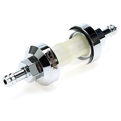 APE RACING Upgraded Billet Aluminum Fuel Filter 1/4" Inline, Chrome | Corrosion Resistance, Washable, High Flow thumbnail 4