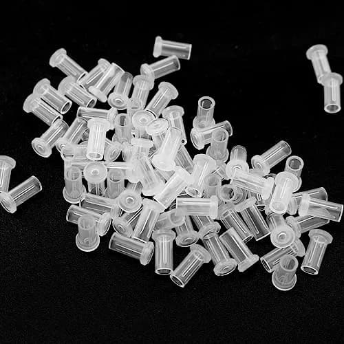 Lind Kitchen Fiber Optic Dust Caps 100PCS | Transparent T-Shaped Connectors for Devices & Cables thumbnail 2