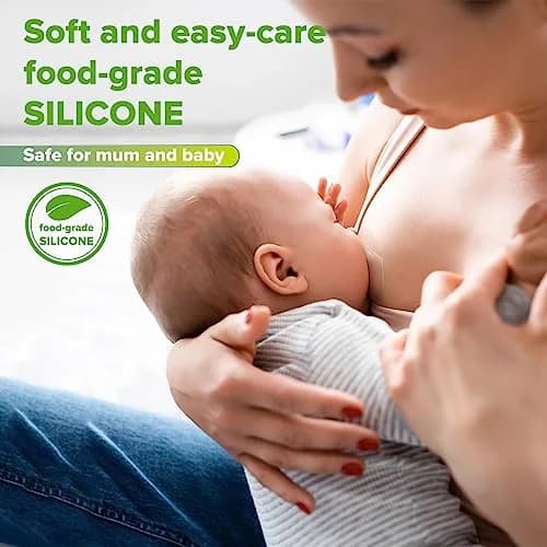 haakaa Nipple Shields for Nursing with Storage Case, 24mm (0.85 Fl Oz) | Ultra-Thin Food-Grade Silicone for Latch Issues thumbnail 2
