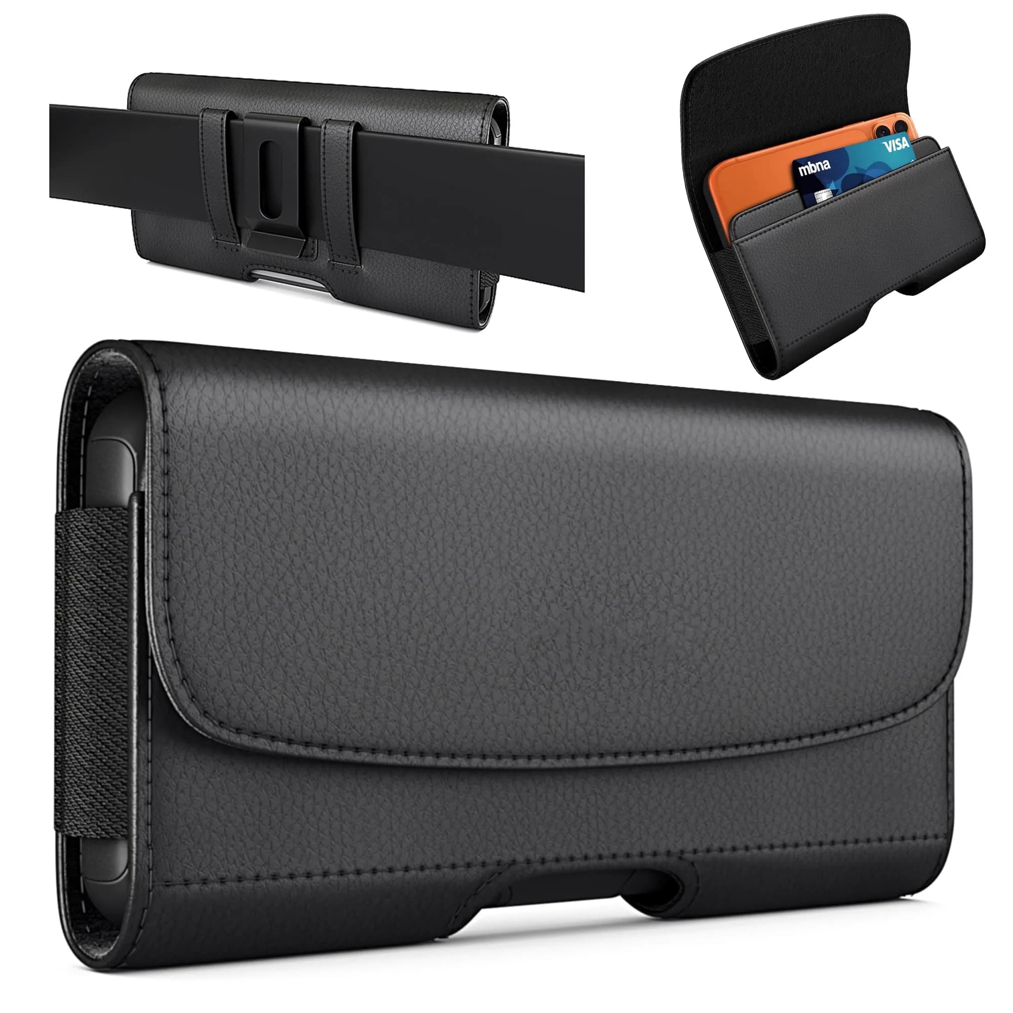 BOMEA Extra Large Cell Phone Holster for Samsung Galaxy Ultra S25 S24 S23 S22 S21 Note 20, Google Pixel 8 9 Pro XL | Secure Belt Carry
