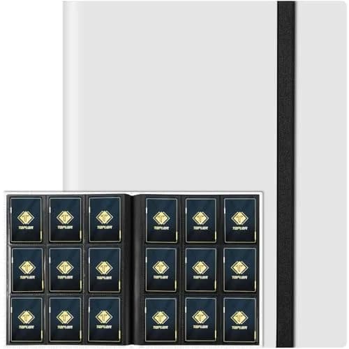 TiopLior Card Binder Album Folder Book Fit for MTG Baseball Football Sports Cards | Large Capacity, Durable Polypropylene, White thumbnail 1
