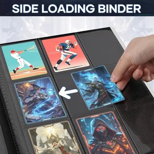 TiopLior Card Binder Album Folder Book Fit for MTG Baseball Football Sports Cards | Large Capacity, Durable Polypropylene, White thumbnail 4