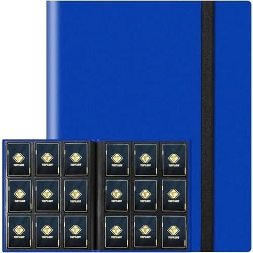 TiopLior Card Binder Album Folder Book Fit for MTG Baseball Football Sports Cards | 360 Pockets, Navy Blue thumbnail 1