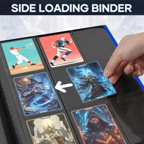 TiopLior Card Binder Album Folder Book Fit for MTG Baseball Football Sports Cards | 360 Pockets, Navy Blue thumbnail 4
