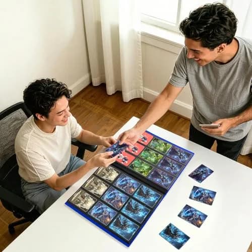 TiopLior Card Binder Album Folder Book Fit for MTG Baseball Football Sports Cards | 360 Pockets, Navy Blue thumbnail 7
