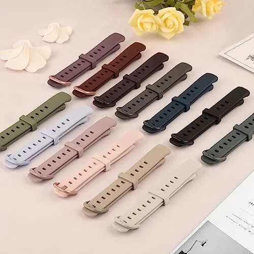 AK Sport Bands 4 Pack for Fitbit Luxe Small | Silicone Replacement Straps in Light Pink/Starlight/Smoke Violet/Milk Tea thumbnail 8