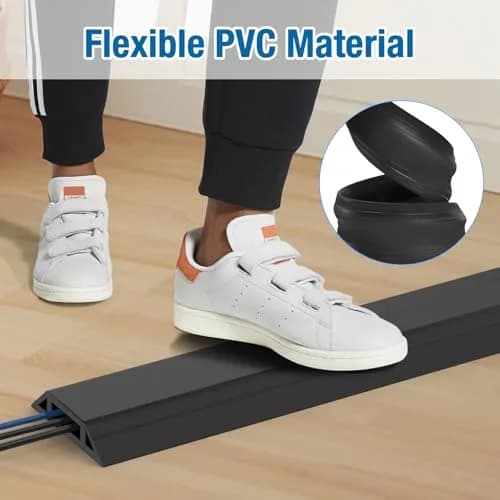 Eapele Heavy Duty Floor Cord Cover Protector 2.0 m (6.5 ft) | Prevents Tripping Hazards thumbnail 5