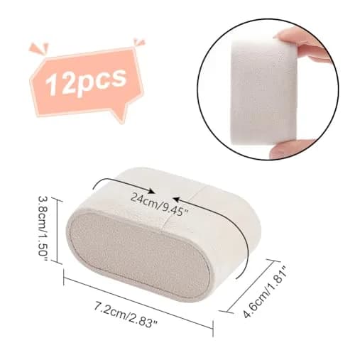 PH PandaHall 12pcs Watch Pillow Inserts Beige | Jewelry Display Cushion for Small Business thumbnail 5