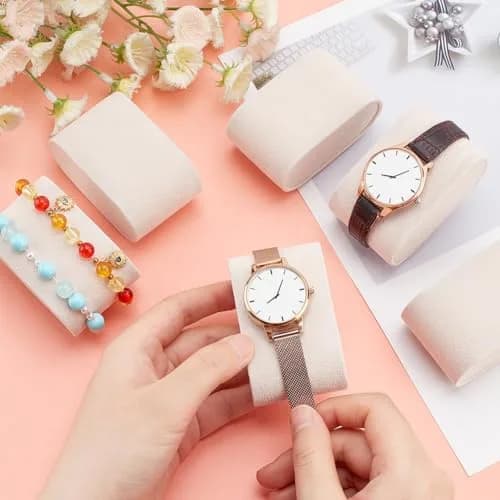 PH PandaHall 12pcs Watch Pillow Inserts Beige | Jewelry Display Cushion for Small Business thumbnail 2