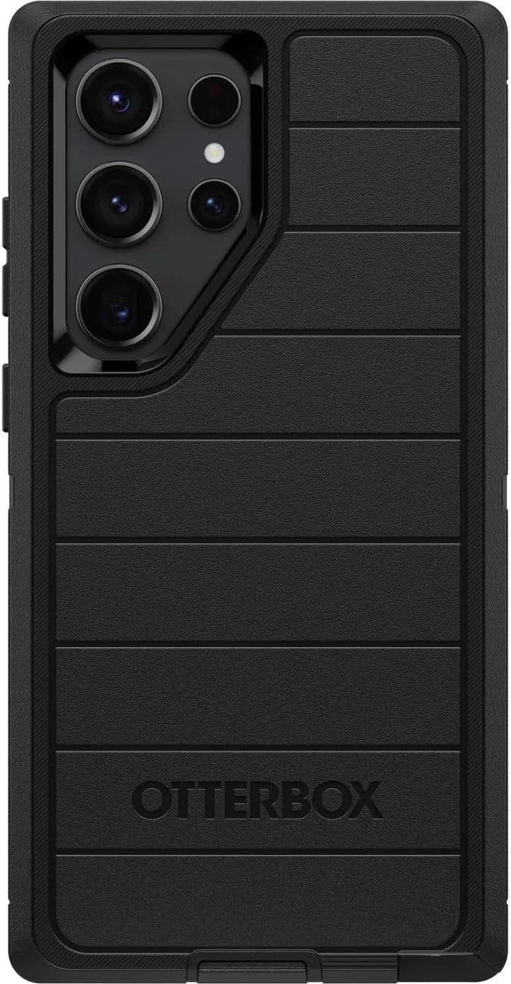 OtterBox Galaxy S23 Ultra Defender Series Case - Black | Rugged & Microbial Defense (Large) - main product image