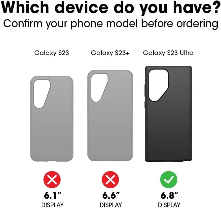 OtterBox Galaxy S23 Ultra Defender Series Case - Black | Rugged & Microbial Defense (Large) thumbnail 2