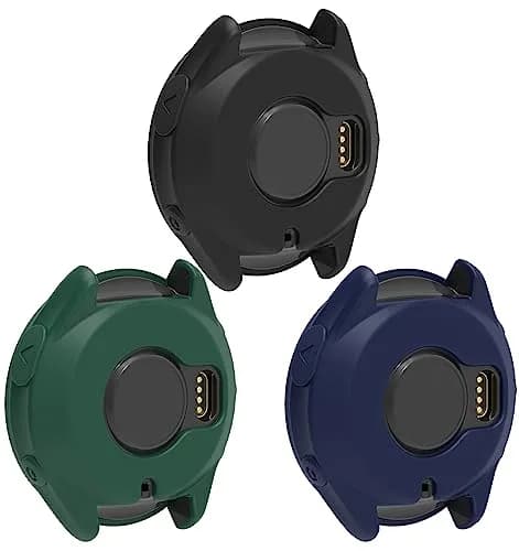 TenCloud Silicone Protective Case for Garmin Forerunner 965 (3 Pack, Black+Green+Blue) thumbnail 1
