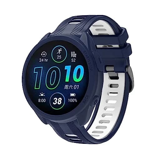 TenCloud Silicone Protective Case for Garmin Forerunner 965 (3 Pack, Black+Green+Blue) thumbnail 7