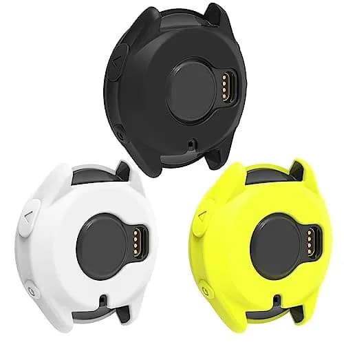 TenCloud Silicone Watch Case for Garmin Forerunner 965 | 3 Pack Black+White+Yellow thumbnail 1
