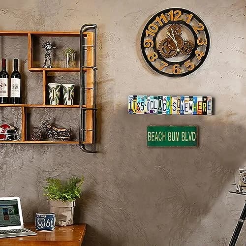 Yunruily Its 5 O'clock Somewhere Sign Bar Sign 4x16inch | Funny Outdoor Metal Tin Sign for Home & Man Cave thumbnail 3