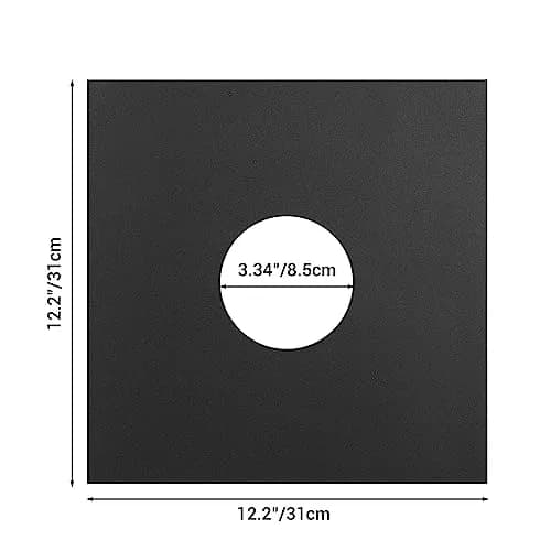 Facmogu 12-inch Vinyl Record Sleeves, 350gsm Cardboard LP Covers (10-Pack, Matte Black) | Protects Records from Dust & Scratches thumbnail 7