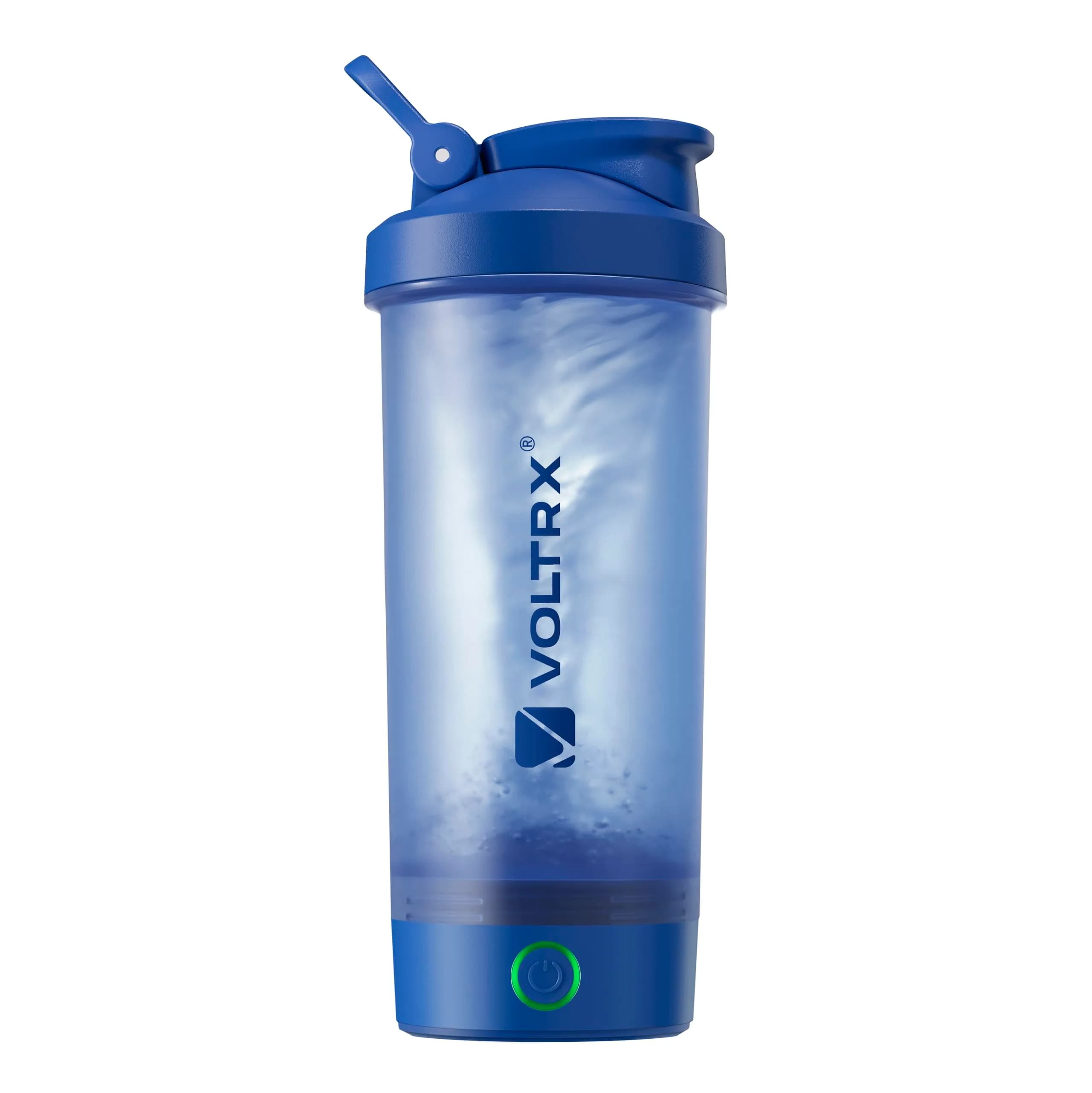 VOLTRX Merger Electric Protein Shaker Bottle 675ml (24oz) | USB C Rechargeable Mixer for Smooth Shakes — Blue
