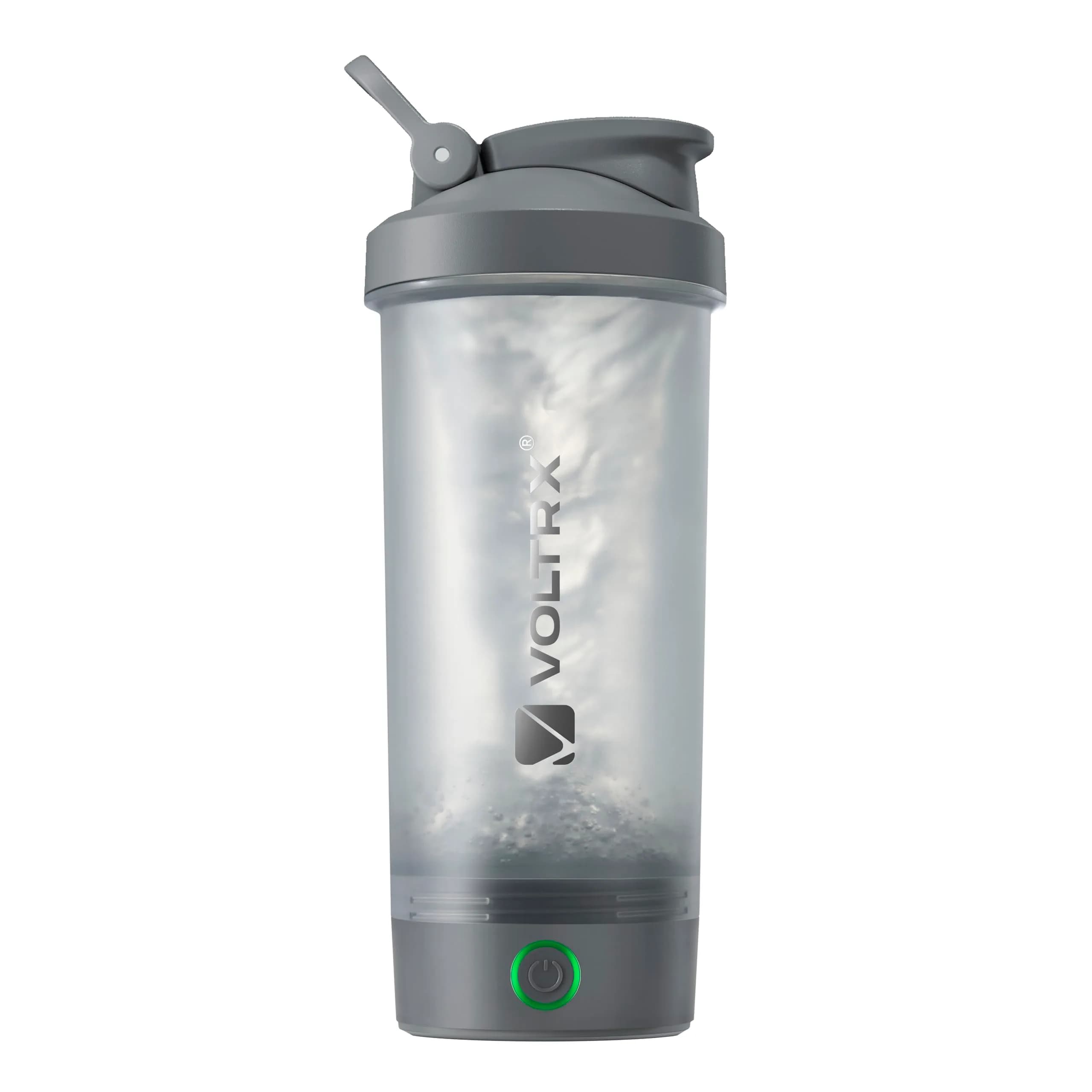 VOLTRX Merger Electric Protein Shaker Bottle 675ml (24oz) | USB C Rechargeable Mixer for Smooth Shakes — Grey