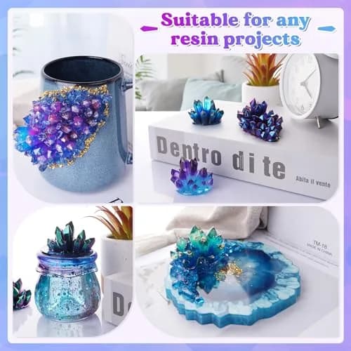 LET'S RESIN Crystal Cluster Resin Molds, Large & Small Size Silicone Shapes for Resin, Quartz Epoxy Crafts, DIY Healing Stones, Home Decor thumbnail 5