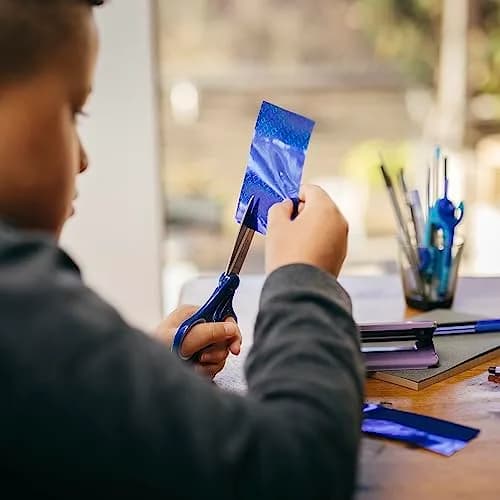 Fiskars 7" SoftGrip Left-Handed Student Scissors for Kids 12+ | Precise, Ergonomic & Glitter Handle thumbnail 6